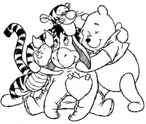 דפי צביעה להדפסה פו הדוב